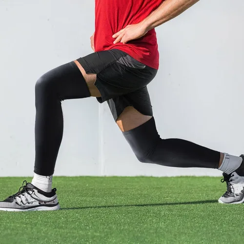 Miniatura 5 de Tatuo Mangas de Compresión para Piernas Manga Larga hasta la Rodilla Protección UV para Hombres y Mujeres Deporte Baloncesto Fútbol Americano