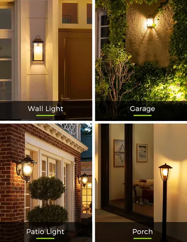 Miniatura 6 de LOHAS - Bombillas LED de anochecer a amanecer con sensor, iluminación exterior equivalente a 40W, luz de fotocélula automática de 2700K blanca