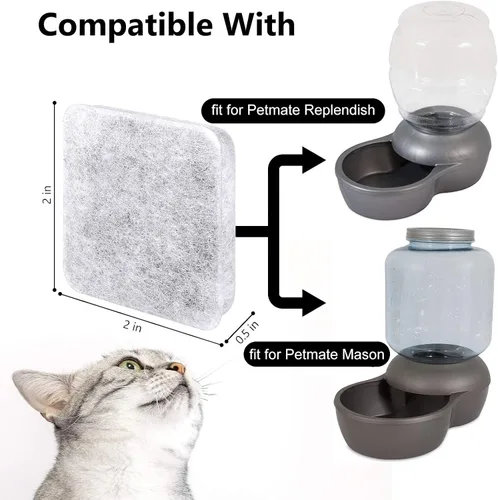Miniatura 2 de Filtro de agua de repuesto para perros, filtro de agua para perros, filtro de agua para mascotas compatible con cuencos de agua automática por