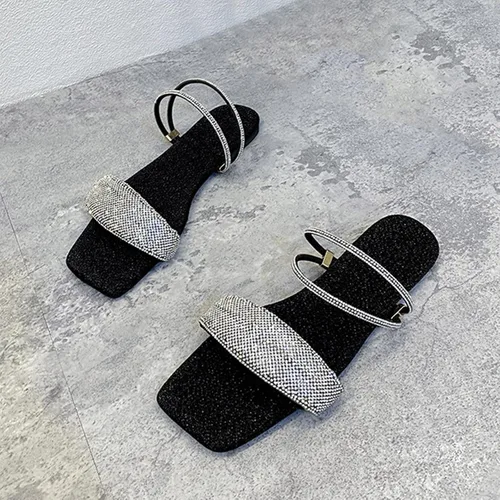 Miniatura 5 de Platform Sandal Ladies Fashion Dressy Leather Engraved Cross Platform ShoesSandalias Mujer Verano Planas Gladiador