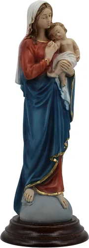 Miniatura 3 de THE FAITH GIFT SHOP Colección hecha a mano Virgen María y el Niño Jesús sobre el mundo (13")