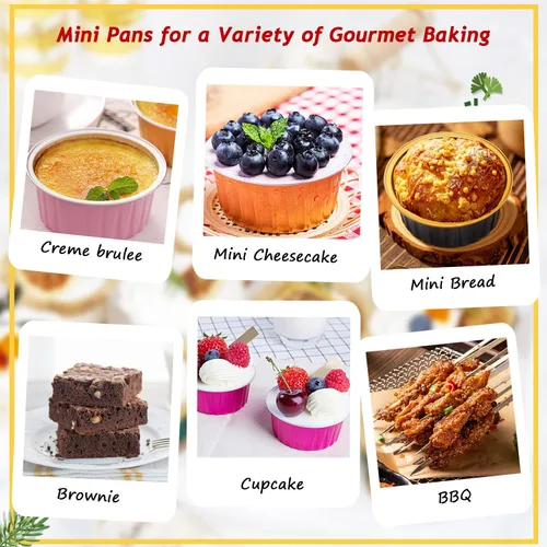 Miniatura 6 de LNYZQUS Moldes para Cupcakes de 5 oz, Moldes para Muffins con Tapas, Paquete de 100, Moldes para Hornear Mini Pasteles de Papel de Aluminio, Plateado