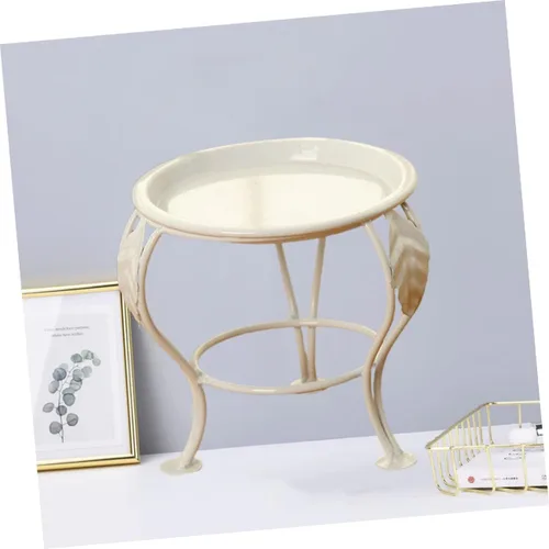 Miniatura 3 de Outanaya Soporte de metal blanco para plantas de interior, para exhibición de suculentas y decoración de balcón, soporte elevado resistente