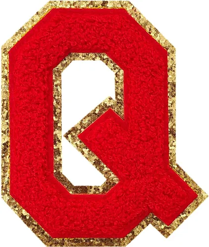 Miniatura 97 de GYGYL - 3 parches de letras deportivas de felpilla con purpurina, parches para planchar de tamaño grande para decoración de disfraces