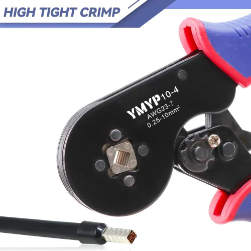 Miniatura 4 de Herramienta de prensado de virola AWG 23-7, crimpadora cuadrada para terminales de manguitos finales - Herramienta de trinquete autoajustable