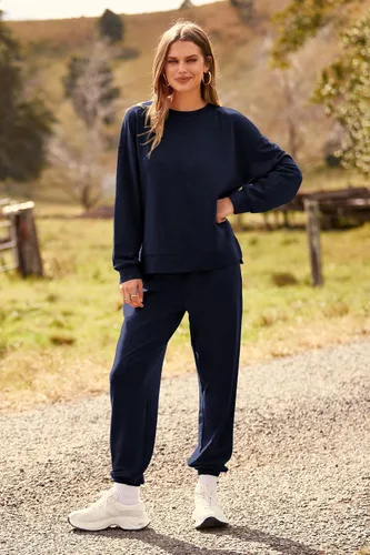 Miniatura 80 de Prettygarden - Conjunto de pijama de dos piezas para mujer, diseño de teñido anudado, sudadera informal de manga larga con pantalones largos, ropa