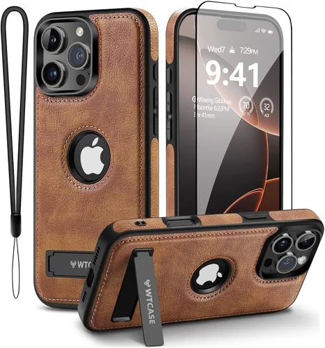Miniatura 11 de WTCASE Funda magnética de piel para iPhone 14 Pro Max, soporte invisible integrado [compatible con Magsafe] protector delgado compatible con iPhone