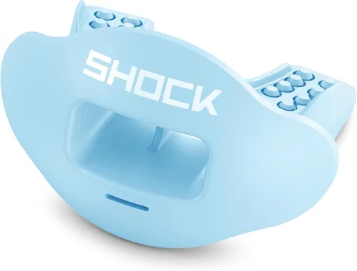 Miniatura 15 de Shock Doctor Protector de labios, protector bucal para adultos y jóvenes con correa, boquilla de fútbol transpirable de apertura ancha para jóvenes