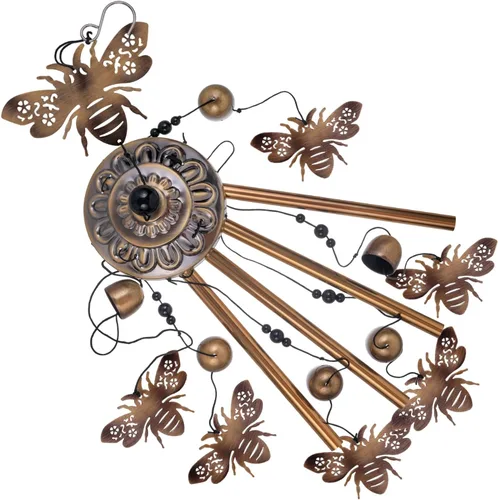 Miniatura 3 de Campanillas de viento de bronce con abejas para exterior/interior/jardín/hogar/balcón/césped/árbol/patio/decoración de jardín, atrapavientos retro