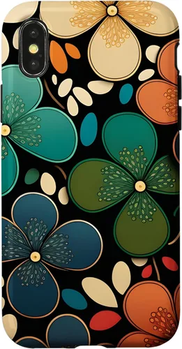 Miniatura 4 de iPhone 15 patrón floral Murakami colorido patrón caso