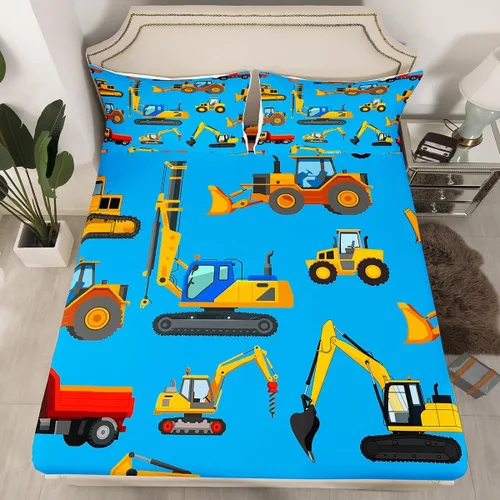 Miniatura 44 de Sábanas de cama con estampado de patas de perro para niños, sábana bajera ajustable de huesos coloridos para los amantes de los perros