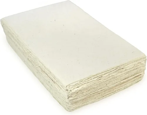 Kathmandu Valley Co. Papel de cartulina Lokta hecho a mano tamaño A5 con borde Deckle. Papel lokta sin árboles para papelería vintage, impresión e
