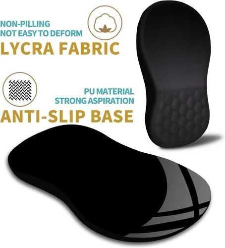 Miniatura 6 de Hokafenle Alfombrilla ergonómica para ratón con soporte para muñeca con diseño de masaje, reposamuñecas para aliviar el dolor con espuma con memoria