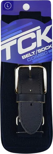 Miniatura 2 de TCK Combo de calcetines y cinturón de béisbol o sóftbol, tallas para jóvenes y adultos para niños y niñas, hombres y mujeres Azul marino
