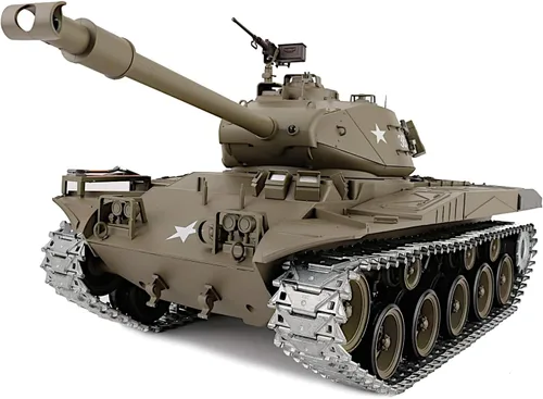 POCO DIVO Walker Bulldog M41A3 US Tank, 1/16 RTR RC Vehículo Militar, Heng Long 3839 MS Edition Upgrade Steel Gear Metal Track Sprocket, Airsoft