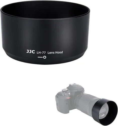 JJC HB-77 - Parasol reversible para Nikon AF-P DX Nikkor 2.756-11.811 in f/4.5-6.3G ED VR, Nikon AF-P DX Nikkor 2.756-11.811 in f/4.5-6.3G ED lente