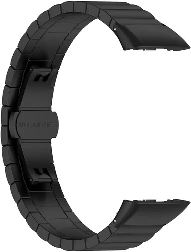 Miniatura 4 de Correa de metal compatible con Huawei Band 6, para reloj Honor Band 6/Band 7, correa de repuesto de metal de acero inoxidable olid compatible