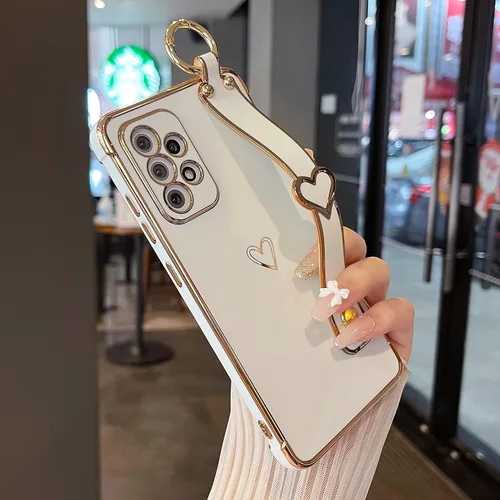 Miniatura 24 de ZTOFERA Funda diseñada para Samsung Galaxy S20 FE 5G, borde chapado de lujo, patrón de corazones de amor con pulsera y función atril, protección