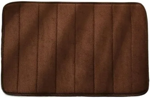 Miniatura 4 de Alfombra antideslizante de Baño para el Hogar, alfombra de lana de coral, absorción de agua, antideslizante, espuma viscoelástica, absorbente, Rojo