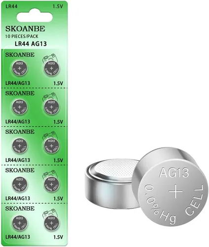 Miniatura 2 de SKOANBE 10 unidades AG13 LR44 303 A76 357 SR44 1.5V batería botón pilas de monedas