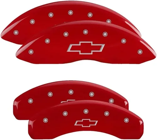 Miniatura 3 de MGP Cubiertas para Calibrador de Freno Compatibles con Chevrolet Silverado, Tahoe, Suburban 2019-2025 - Acabado de Pintura Electrostática Roja, Rojo