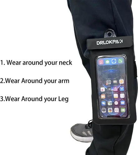Miniatura 9 de DRLOKPAK Funda impermeable para teléfono, brazalete para surf, bolsa seca flotante impermeable para iPhone 15 14 13 12 Pro Max XS Plus Se Galaxy S23