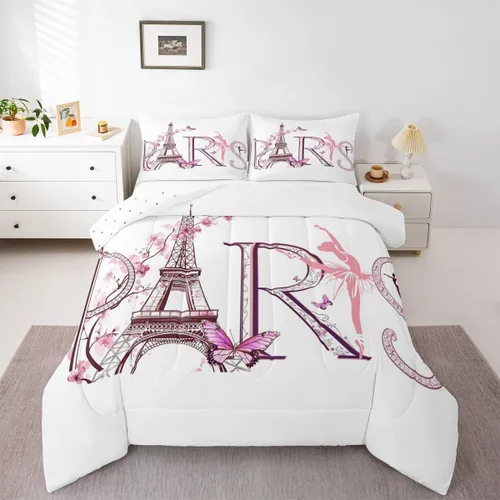 Miniatura 29 de Juego de edredón de San Valentín para parejas, juegos de ropa de cama rojo y blanco para niños, niñas, adolescentes, con texto en inglés "I Love