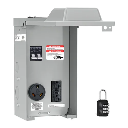 Miniatura 12 de Nilight Caja de Salida de Energía para RV de 30AMP, Receptáculo NEMA TT-30R de 125V, Servicio Pesado, Preperforado, Listado ETL, Caja Cerrada Caja