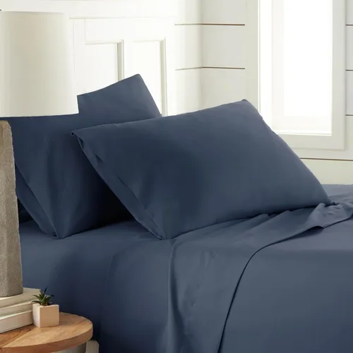 Miniatura 13 de Southshore Fine Living, Inc. Juego de ropa de cama de microfibra de 4 piezas, juego de sábanas tamaño Queen, sábana bajera ajustable de 14 pulgadas