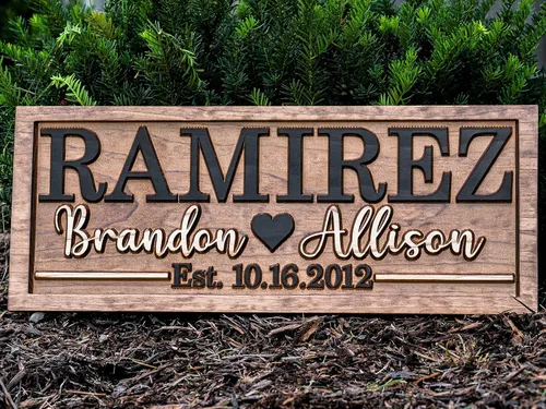 Miniatura 8 de Regalo de despedida de soltera Regalo de boda personalizado con apellido grabado Aniversario Regalos de compromiso Regalo del día de San