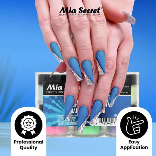 Miniatura 6 de Mia Secret - Colección de polvo acrílico para uñas, polímero Marry ME, 6 piezas