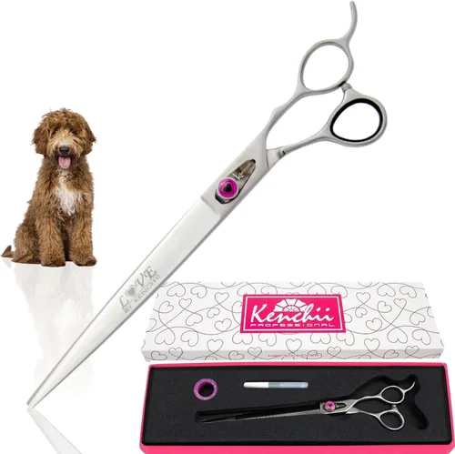 Miniatura 11 de Kenchii Love - Tijeras de aseo para perros, tijeras rectas de 7 pulgadas, tijeras para perros para aseo, tijeras profesionales de aseo de mascotas