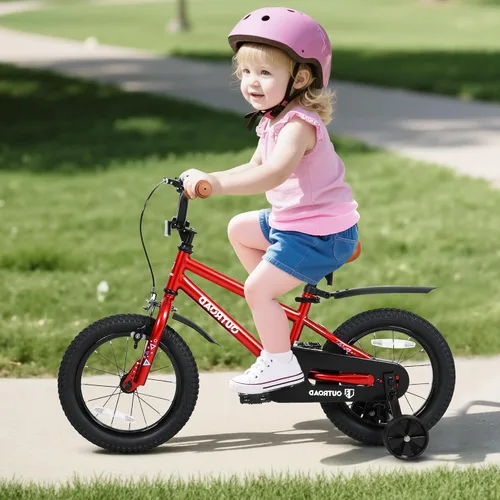 Miniatura 8 de Bicicleta plegable de 14/16/18 pulgadas con ruedas de entrenamiento, regalos para niñas y niños de 3 a 10 años, bicicleta para niños pequeños