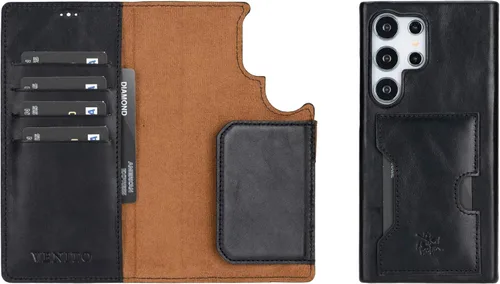 Miniatura 189 de Venito Florence - Funda de piel compatible con Samsung Galaxy S9, extra segura con bloqueo RFID, cartera desmontable para teléfono (gris decolorado)