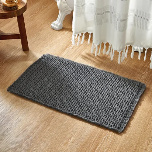 Miniatura 17 de TYUU Tapete de baño estilo gofre, tapete de baño bohemio, antideslizante, lavable, súper absorbente, de secado rápido, bonito tapete de baño