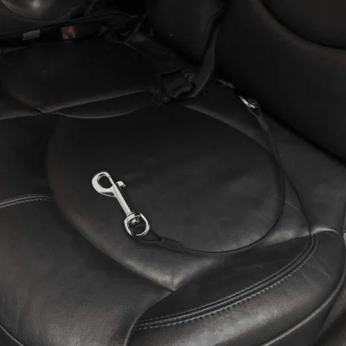 Miniatura 2 de Sonku - Paquete de 2 cinturones de seguridad de automóvil para perros, correas de seguridad de cable de acero a prueba para perros pequeños