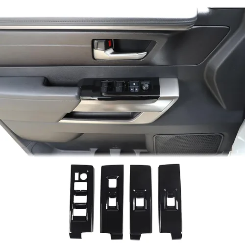 Miniatura 12 de Aunginsy Cubierta de Panel de Moldura de Botón de Elevación de Vidrio para Puerta de Automóvil Compatible con Toyota Tundra/Sequoia 2022-2025