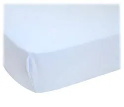 SheetWorld - Sábana bajera ajustable para cuna, tejido de punto color azul bebé, colores sólidos