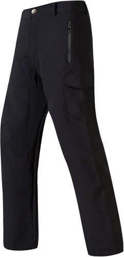 Miniatura 6 de MAGCOMSEN - Pantalones de invierno para hombre, impermeables, con forro polar pantalones tácticos softshell, para snowboard, esquí, con bolsillos