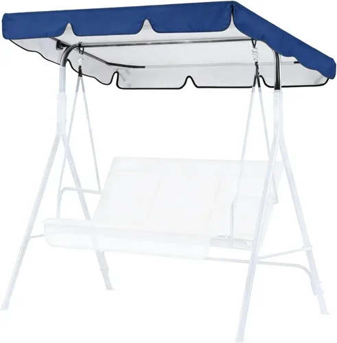 Miniatura 10 de Cubierta de repuesto para toldo de columpio de patio, resistente al agua, protección UV, 2 plazas, para porche, jardín, cubierta superior de Beige
