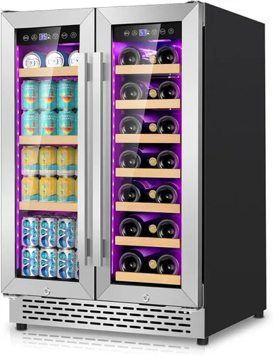 Miniatura 11 de Mini enfriador de vino de 8 botellas, refrigerador de bebidas con enfriamiento rápido, gabinete de vino termoeléctrico bodega para mujeres, hombres