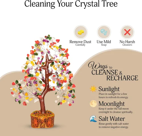 Miniatura 6 de YATSKIA Árbol de cristal de chakras mixtos, árbol de piedras preciosas, cristales naturales, decoración de oficina en casa, decoración de habitación