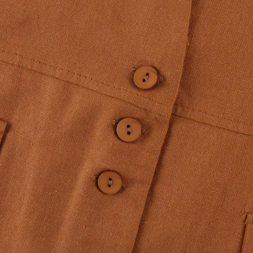 Miniatura 53 de COTECRAM Chaleco de lino de algodón para mujer, casual, sin mangas, con botones, ligero, para verano, holgado, ropa de abrigo