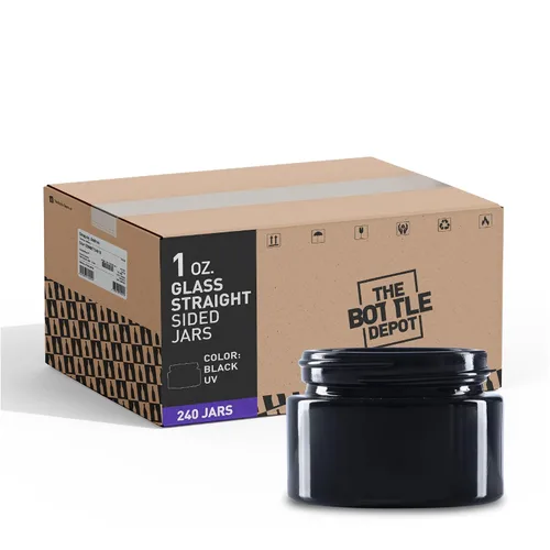 Miniatura 17 de The Bottle Depot - Tarro de vidrio de 4 oz (3.4 fl oz) - Ámbar transparente - 90 frascos - Cierres no incluidos - Acabado de cuello 58-400 - Tarros