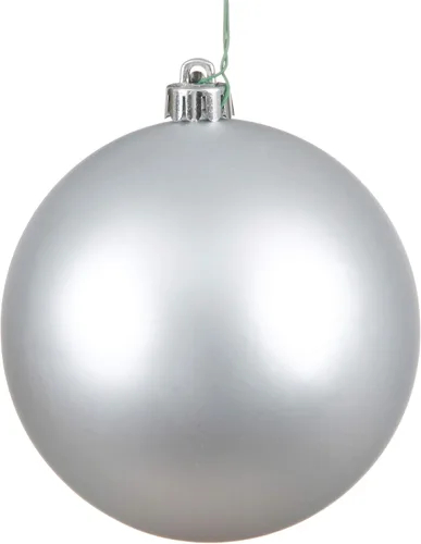 Miniatura 53 de Vickerman Adorno de bola de Navidad inastillable con acabado de lentejuelas con tapa perforada, 6 por bolsa, 4 pulgadas, color negro