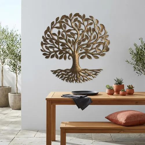 Miniatura 4 de it's cactus - metal art haiti Decoración del hogar Árbol de la vida con raíces, placas para colgar en la pared para interiores y exteriores