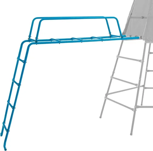 Miniatura 11 de Explorer 2 Jungle Gym - Juego de escalada con marco de acero ajustable, toldo y plataforma resistentes a la intemperie, juego al aire libre