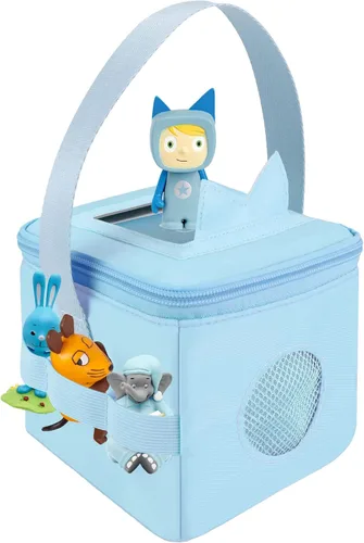 Annmore Estuche de transporte para Toniesbox y figuras, con funda para orejas Tonies, uso para transporte y almacenamiento de personajes Tonies, azul