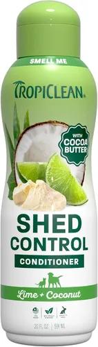 TropiClean Deshedding - Acondicionador para perros, reduce la caída y suaviza el pelaje, seguro para cachorros, fabricado en los Estados Unidos,