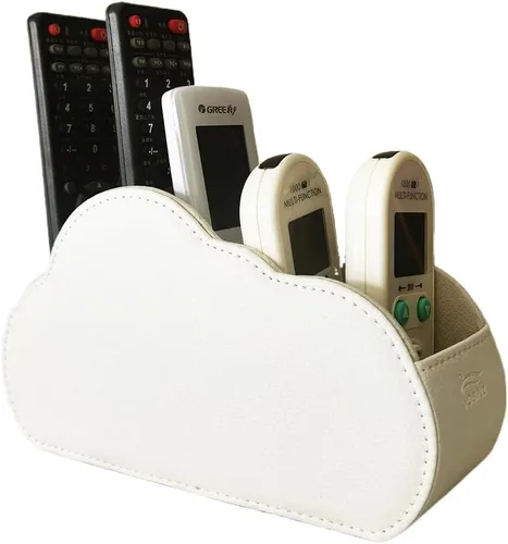 Miniatura 12 de Organizador de control remoto de piel con 5 compartimentos espaciosos